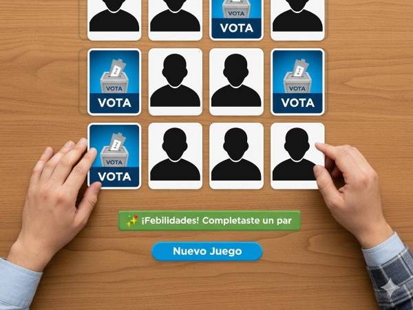 Juego de memoria: figuras políticas presidenciales