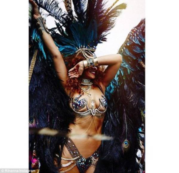 Sin duda Rihanna fue la reina del carnaval.