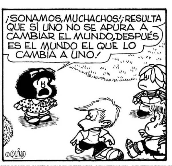 Mafalda nació como un personaje diseñado para poder promocionar los electrodomésticos Mansfield de la firma Siam Di Tella en una tira de diario -todos con nombre que comiencen por M-. Sin embargo, la campaña publicitaria nunca vio la luz.