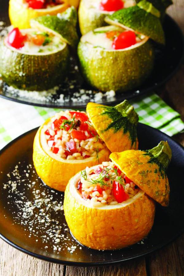 <b>Zapallo relleno con arroz</b>