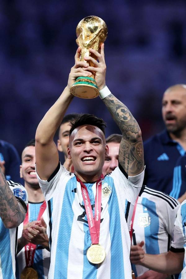 Lautaro Martínez ganó el Mundial de Qatar 2022 con la Selección Argentina.