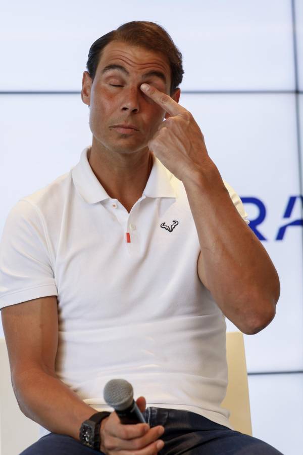 El tenista español Rafael Nadal ofreció una rueda de prensa este jueves en la Rafa Nadal Academy de Manacor (Mallorca).