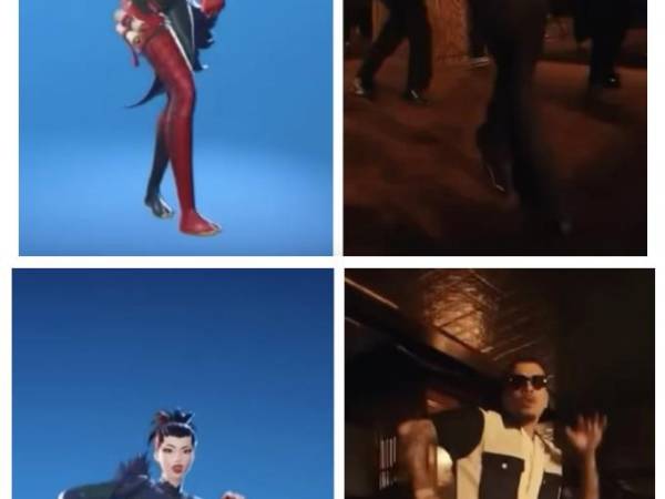 Captura de pantalla de una demanda compara los pasos de un baile de Fortnite con los de un video musical.