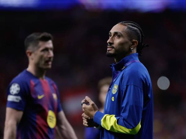 Raphinha fue baja sensible del FC Barcelona en la eliminatoria contra Atlético.