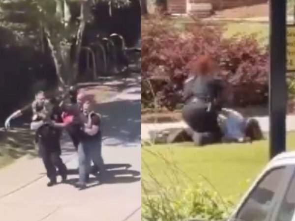 Imágenes en redes sociales mostraron a agentes armados buscando al tirador en los edificios de la universidad.