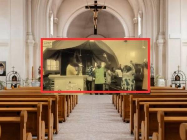 Un grupo de hombres armados entró de manera abrupta a una iglesia en la comunidad de Ekiti, en el estado de Kwara, Nigeria. En ese momento había una ceremonia y varios asistentes grabaron el ataque en video, donde aparecen los pistoleros.