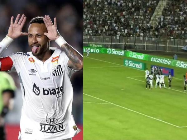 Neymar se destapó con un golazo olímpico en la victoria del Santos contra el Inter de Limeira.