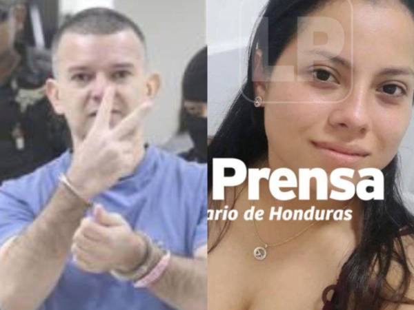 A la izquierda, una fotografía de Sergio David Florentino Díaz cuando era detenido en el 2016 cuando lo acusaron de matar a un estudiante universitario. El jueves 30 de octubre lo detuvieron por suponerlo responsable del crimen de Brenda Janeth Gómez, la mujer que fue hallada muerta en una camioneta en el Bulevar del Norte de San Pedro Sula.