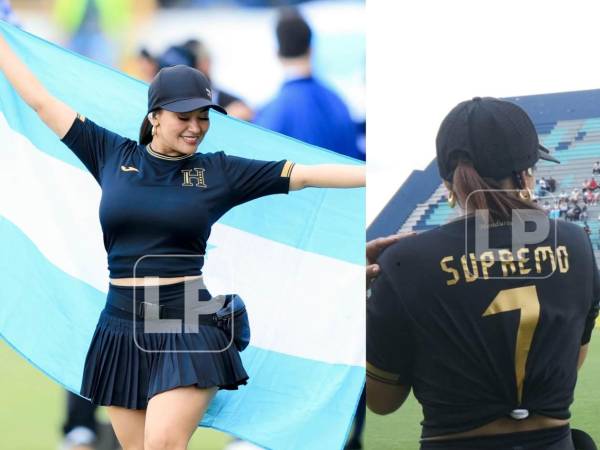 Milagro Flores llevando el nombre de Supremo en su espalda.