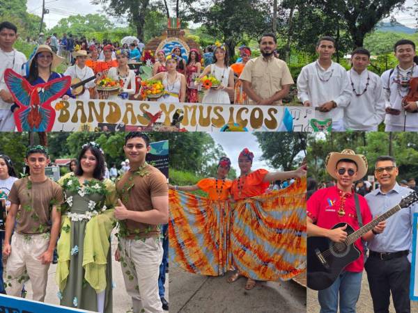 Con alegría y fervor patrio colegiales del Instituto Juan Alberto Melgar Castro de la aldea Cañaveral, San Francisco de Yojoa salieron a rendir honores a Honduras en sus 204 años de Independencia.