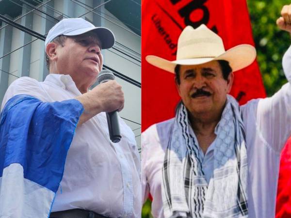 Fotografías de Romeo Vásquez Velásquez y José Manuel Zelaya.