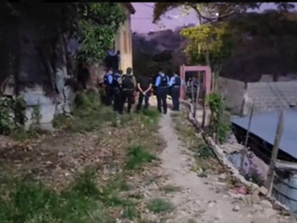 Fotografía de la escena del crimen.