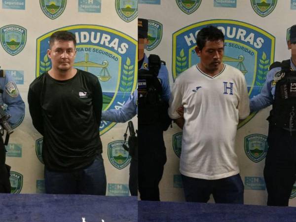 Momento de la detención de los dos implicados en el tráfico de droga.