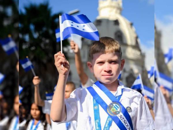 Denzel Yehudiel Bonilla Castro durante su participación en el Congreso Infantil en Tegucigalpa.