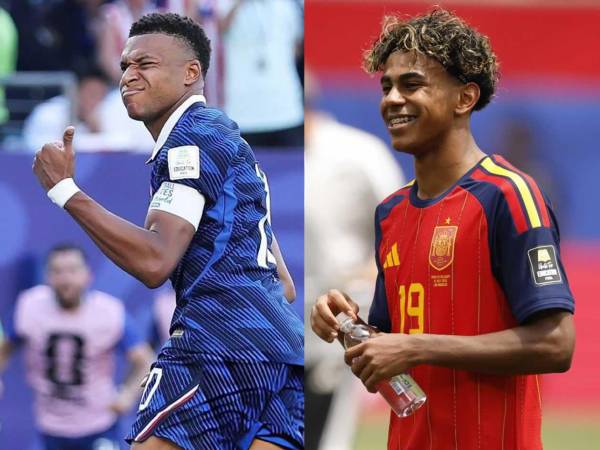 Lamine Yamal empezó a calentar el partido de las semifinales entre Francia y España.