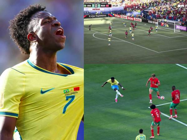 Así fue el golazo de Vinicius para el empate de Brasil contra Marruecos.