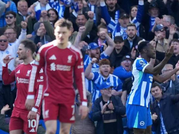 El Liverpool encajó su décima derrota de la temporada en la Premier League contra el Brighton.