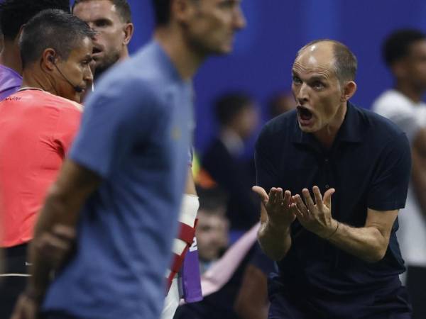 Tuchel durante el partido de Inglaterra ante Argentina en las semifinales del Mundial 2026.