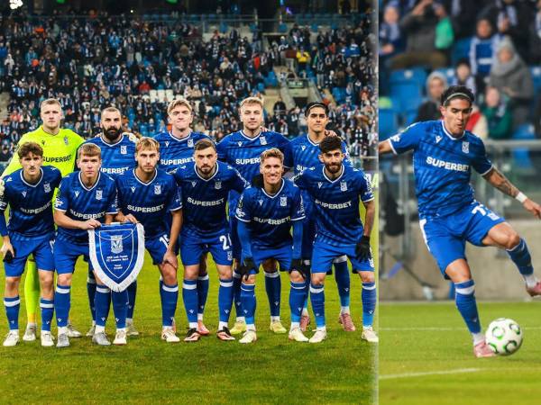 El hondureño Luis Palma fue titular en el triunfo del Lech Poznań contra el Lausanne-Sport en la Conference League.