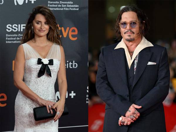 Combo de fotografías de archivo que muestran a la actriz española Penélope Cruz y el estadounidense Johnny Depp.