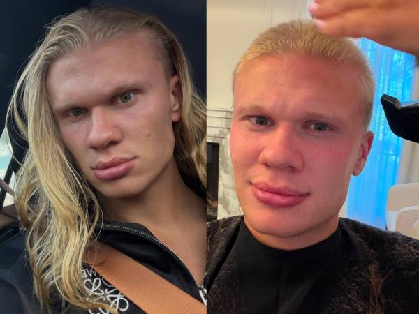 Erling Haaland dejó atrás a su icónica melena rubia.