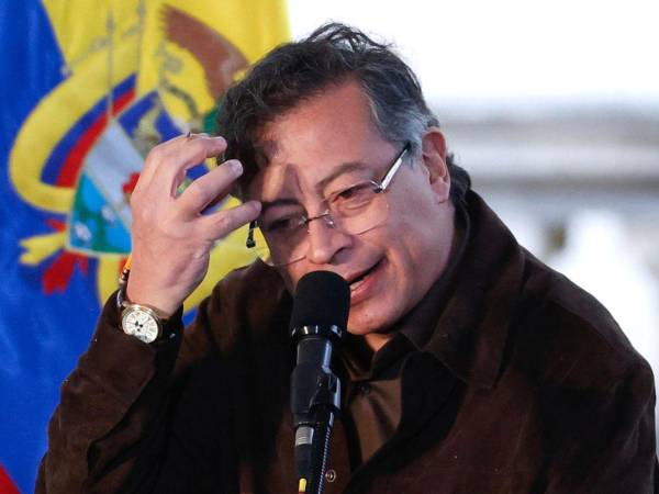 Presidente de Colombia, Gustavo Petro, hablando durante un acto público en Bogotá (Colombia).