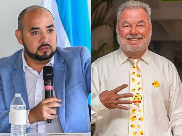 Fotografía de Daniel Esponda, exministro de Educación y el alcalde de San Pedro Sula, Roberto Contreras.