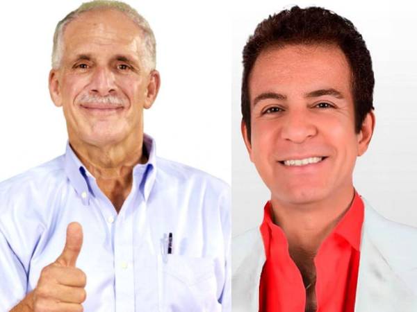 Nasry Asfura, candidato del Partido Nacional y Salvador Nasralla, candidato del Partido Liberal.
