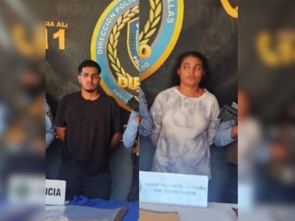 Momentos de la detención de los dos presuntos pandilleros en Choloma, Cortés.