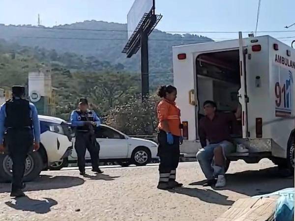 Vista de la escena del accidente en Funimaq, Chamelecón.