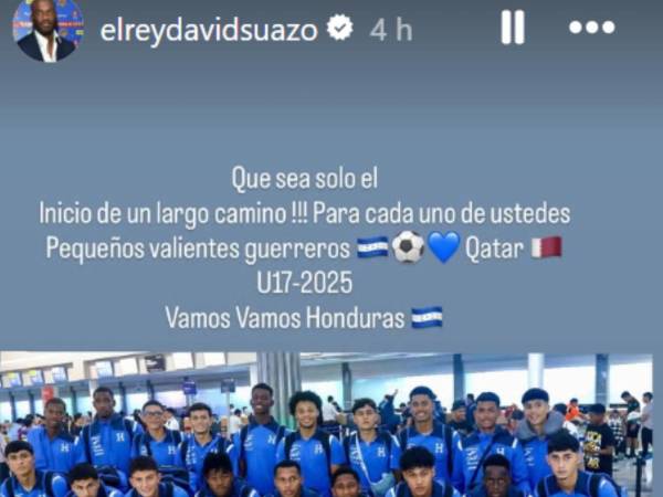 Mensaje de David Suazo para los chicos de la Selección Sub-17 de Honduras. Lamentablemente su hijo se pierde el debut y por ahora se desconoce el motivo.