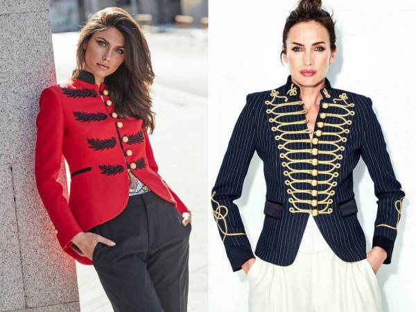 La reinterpretación contemporánea suaviza la rigidez original sin renunciar a sus rasgos distintivos: hombros estructurados, líneas definidas y ornamentación con carga simbólica.