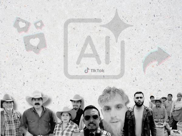 Ilustración realizada por LA PRENSA Verifica para graficar la operación de deepfakes que buscan incidir en el voto hondureño.