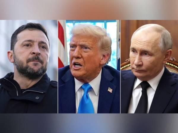 Zelenski, Trump y Putin, protagonistas de los acuerdos para poner fin a la guerra.