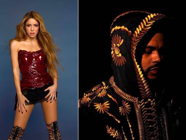 Combo de fotografías donde aparece la cantante colombiana Shakira y el canadiense The Weeknd, quienes encabezan el cartel de artistas que actuarán en el festival de Nueva York el próximo septiembre.