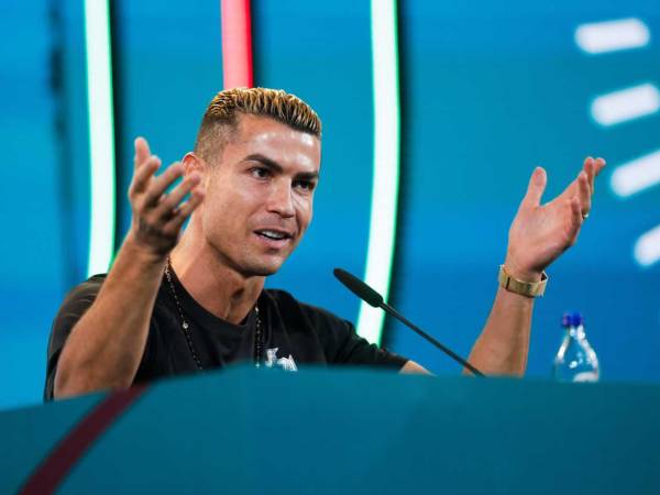 Cristiano Ronaldo atendió a la prensa en la previa del primer partido de la Nations League contra Gales.