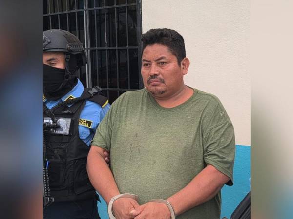 Fue presentado por la Policía en San Pedro Sula.