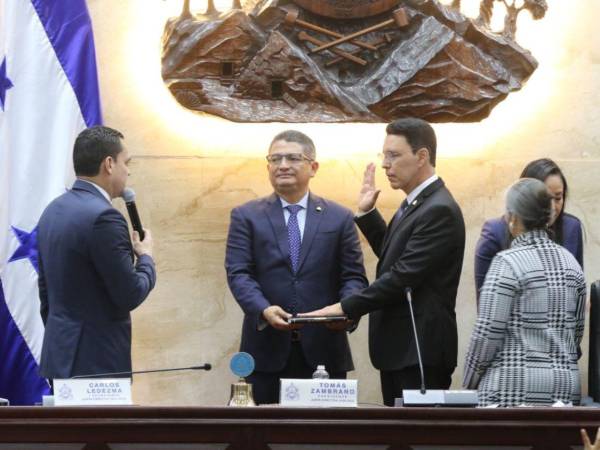 El abogado Dagoberto Aspra rindió promesa de ley en el Congreso Nacional.