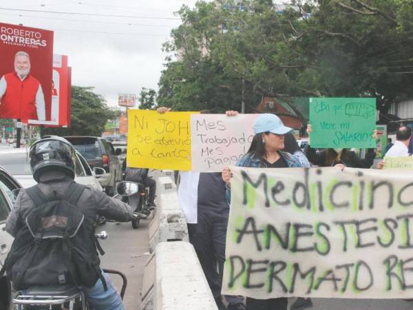 Los médicos llevan tres días en huelga en la capital hondureña.