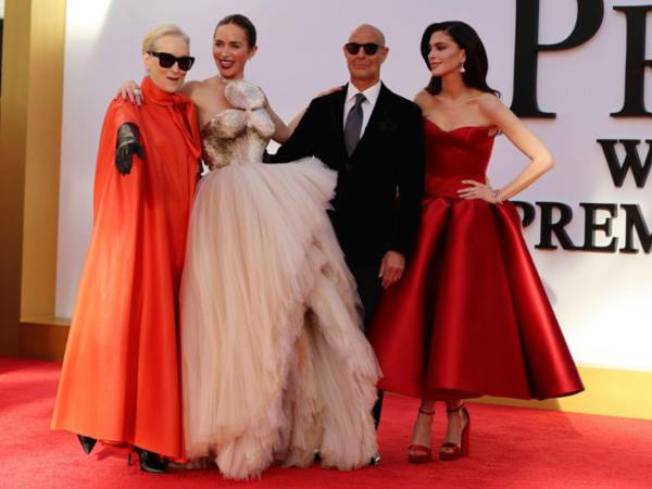 Meryl Streep, Emily Blunt, Stanley Tucci y Anne Hathaway.