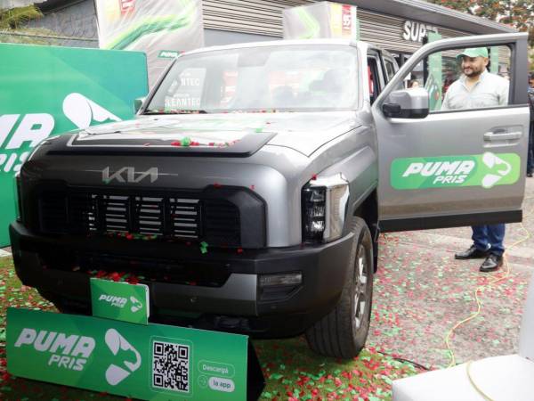El KIA Tasman fue entregado en Tegucigalpa como octavo y último premio mayor del sorteo “Ahorrá y Ganá” de Puma Energy y Super 7.