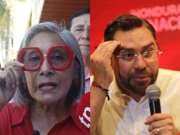 Los diputados Maribel Espinoza y Jorge Cálix en fotografías de archivo.