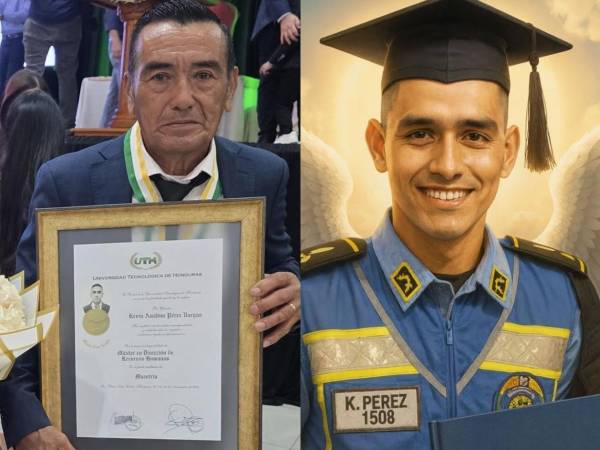 El día de la graduación se convirtió en un homenaje a la vida y valentía del inspector Kevin Pérez Vargas. Hoy, sus padres recibieron su título universitario en la Universidad Tecnológica de Honduras (UTH), donde Kevin fue reconocido con la medalla y el título de Máster en Dirección de Recursos Humanos, honor que se le otorga de manera póstuma.