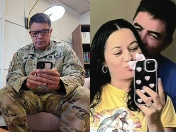 El sargento José Serrano y su esposa Daisy Rivera Ortega.