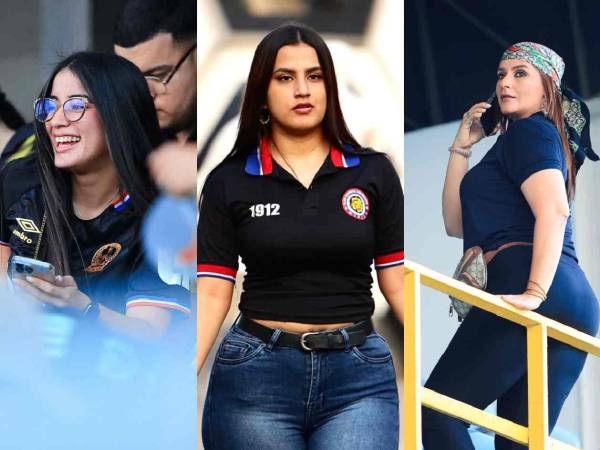 Las hermosas chicas que robaron suspiros en la previa del clásico Real España vs Olimpia en el Morazán.