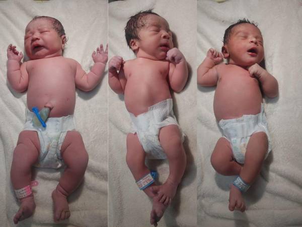 El primer nacimiento se produjo a las 5:19 de la mañana, cuando un niño llegó al mundo con un peso de 8.02 libras.