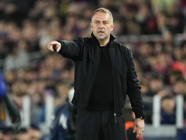 Hansi Flick, durante el partido de vuelta de las semifinales de la Copa del Rey contra el Atlético de Madrid.