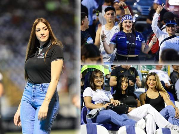 Las hermosas chicas hondureñas y nicaragüenses que adornan el partido entre Nicaragua y Honduras en el estadio Nacional de Fútbol de Managua.