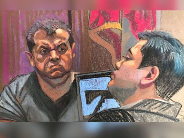 Víctor Hugo Díaz Morales testificó en el juicio del exdiputado Juan Antonio Hernández el 4 de octubre de 2019 en una corte de Nueva York, Estados Unidos.