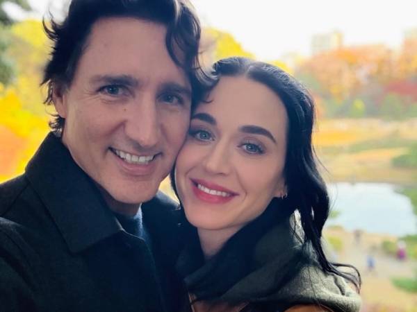 Katy Perry compartió esta tierna postal junto a Justin Trudeau.